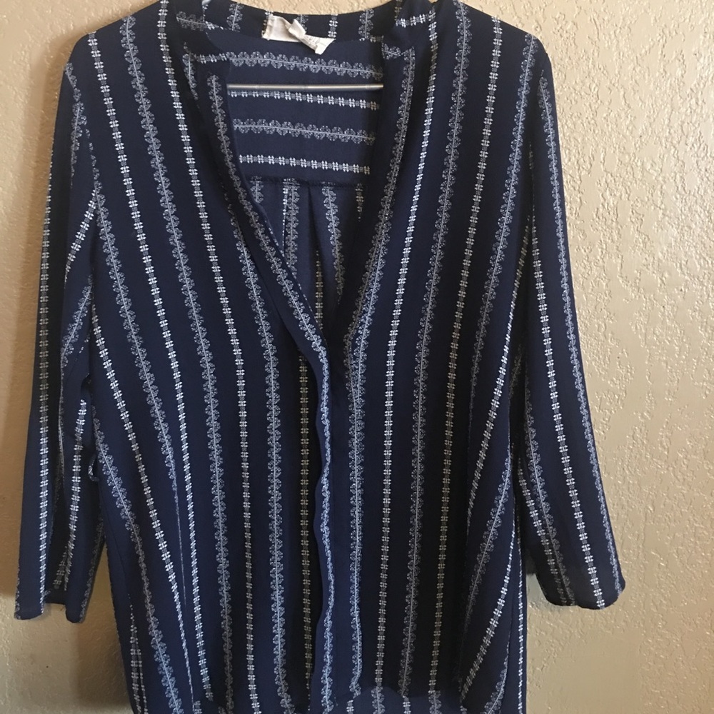 Blue v neck